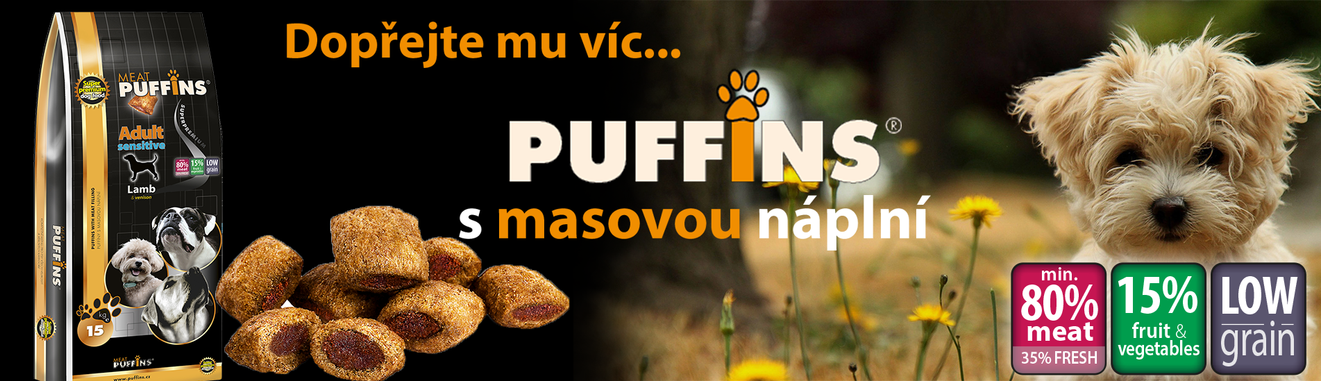 PUFFINS s masovou náplní